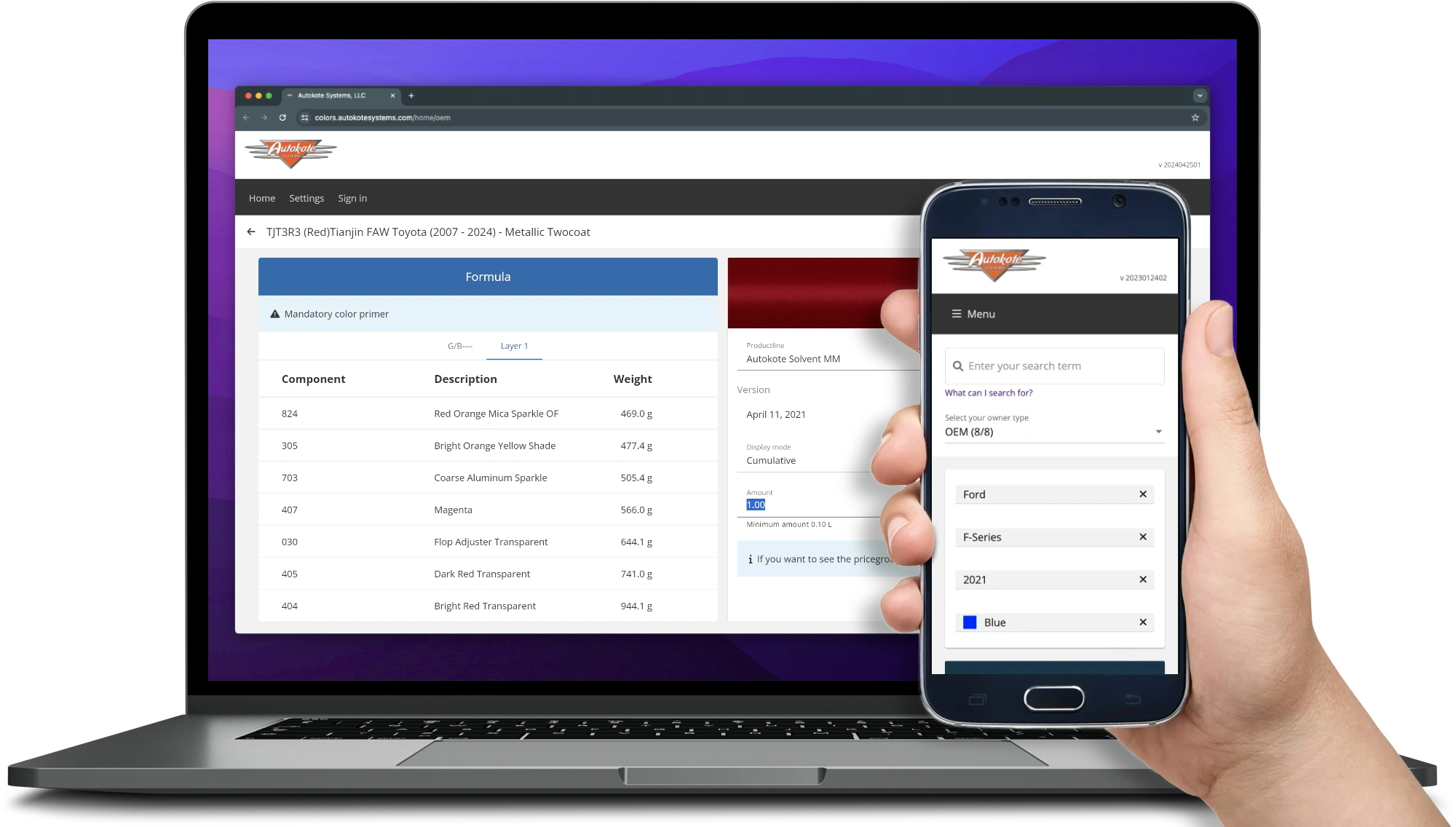 SMARTMix desktop and mobile